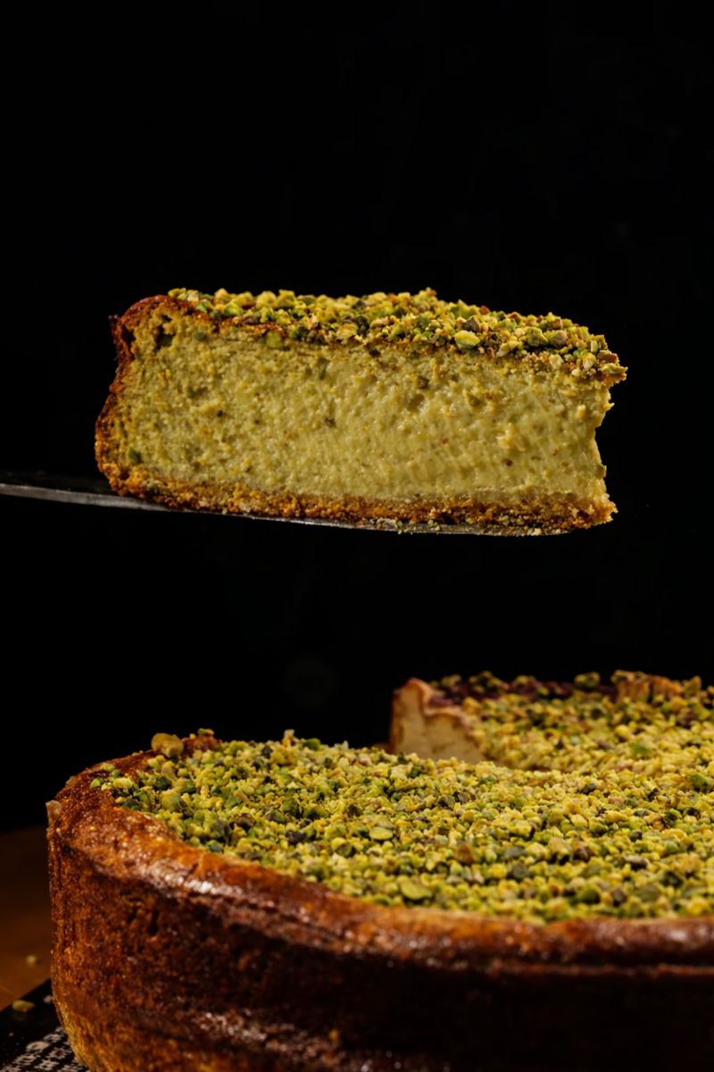 Tarta de Chocolate Blanco y Pistacho